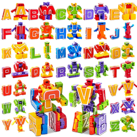Joyfy Alphabet Bots Transforming Robot STEM Building Toy Set