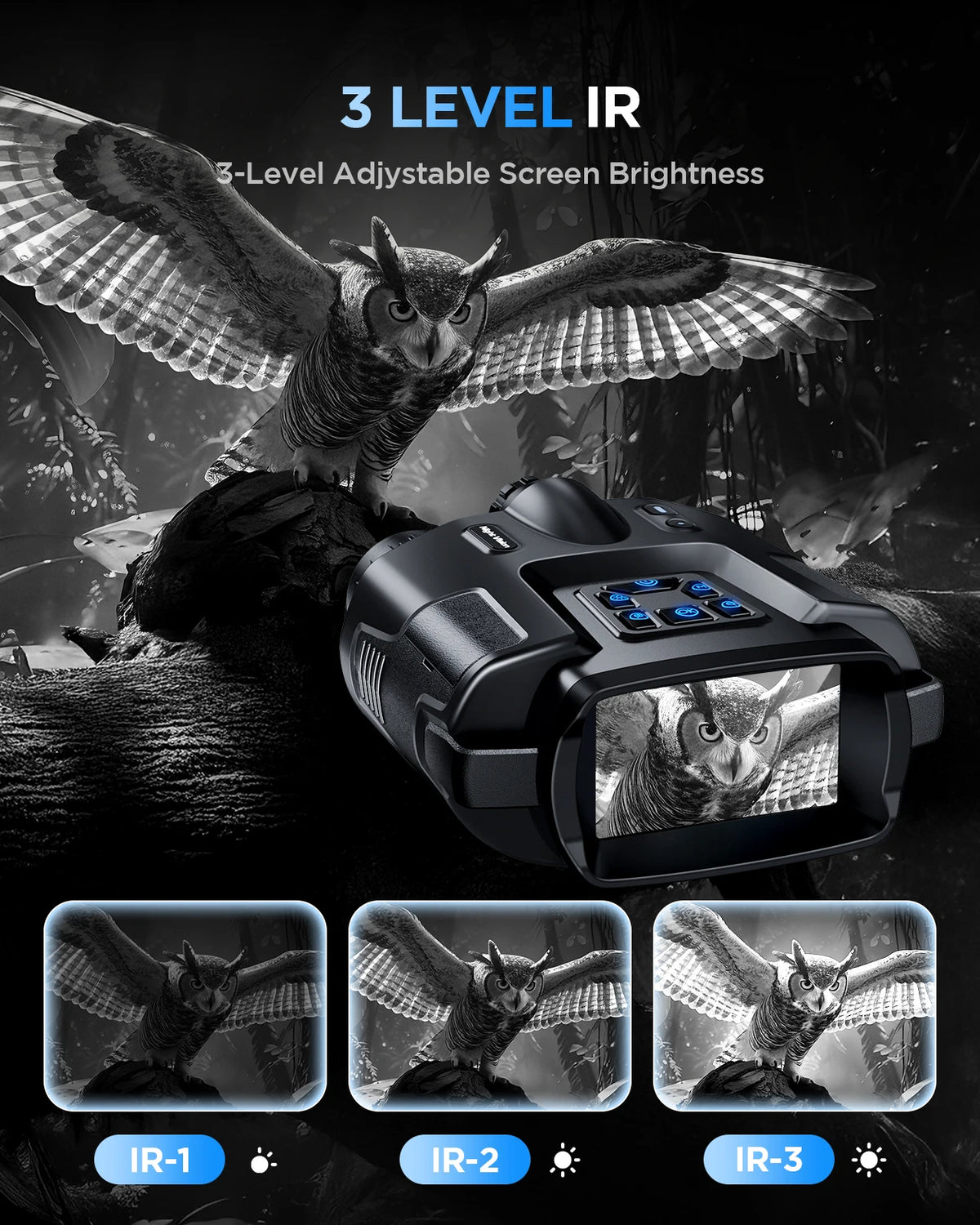 Letcmoi 4K Night Vision Binoculars With Rechargeable Battery And Screen