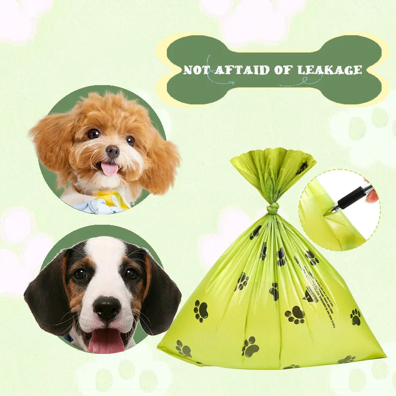 Premium Extra Thick Leak Proof Paw Print Dog Poop Bags
