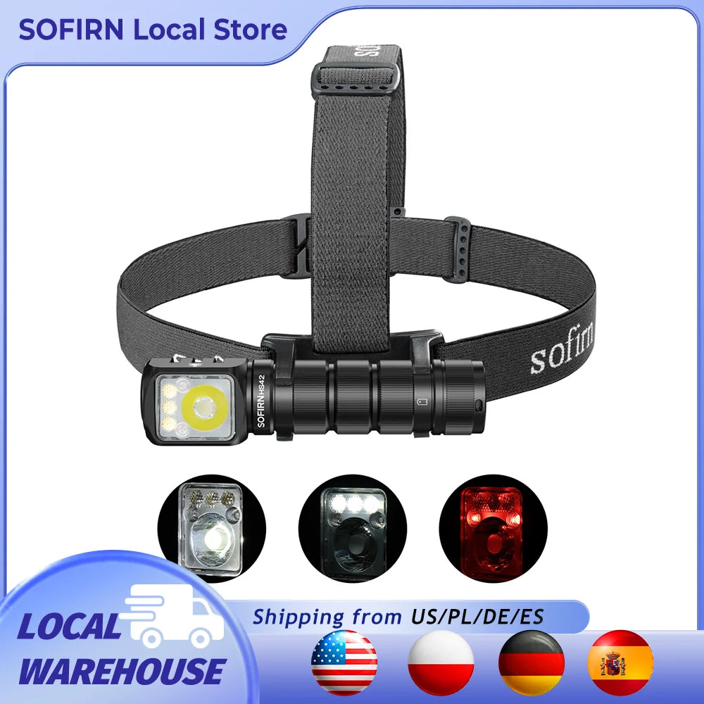 Sofirn HS42 LED Headlamp 2100 Lumens USB C Rechargeable Magnet