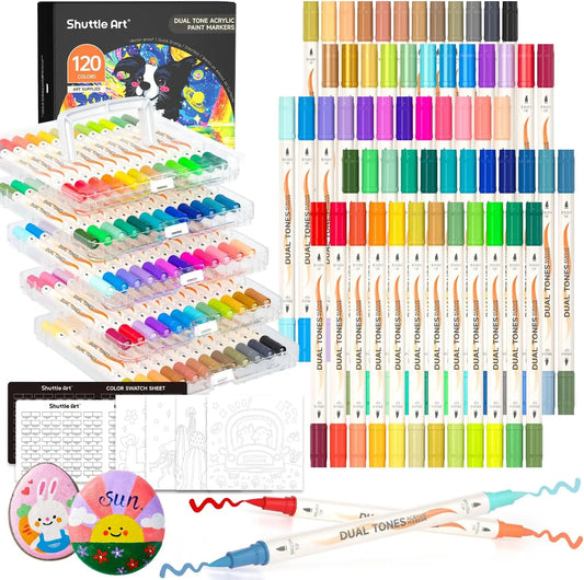 Shuttle Art Acrylic Paint Markers for Rock Painting and Crafts