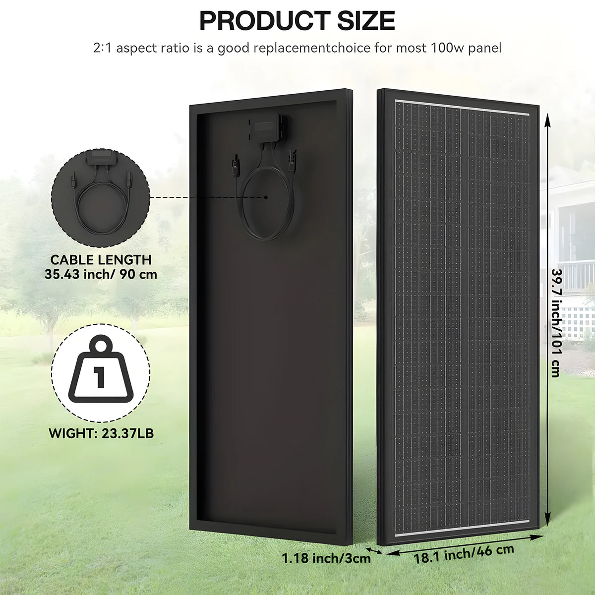 Rvpozwer Monocrystalline Solar Panel for RV and Off Grid Power