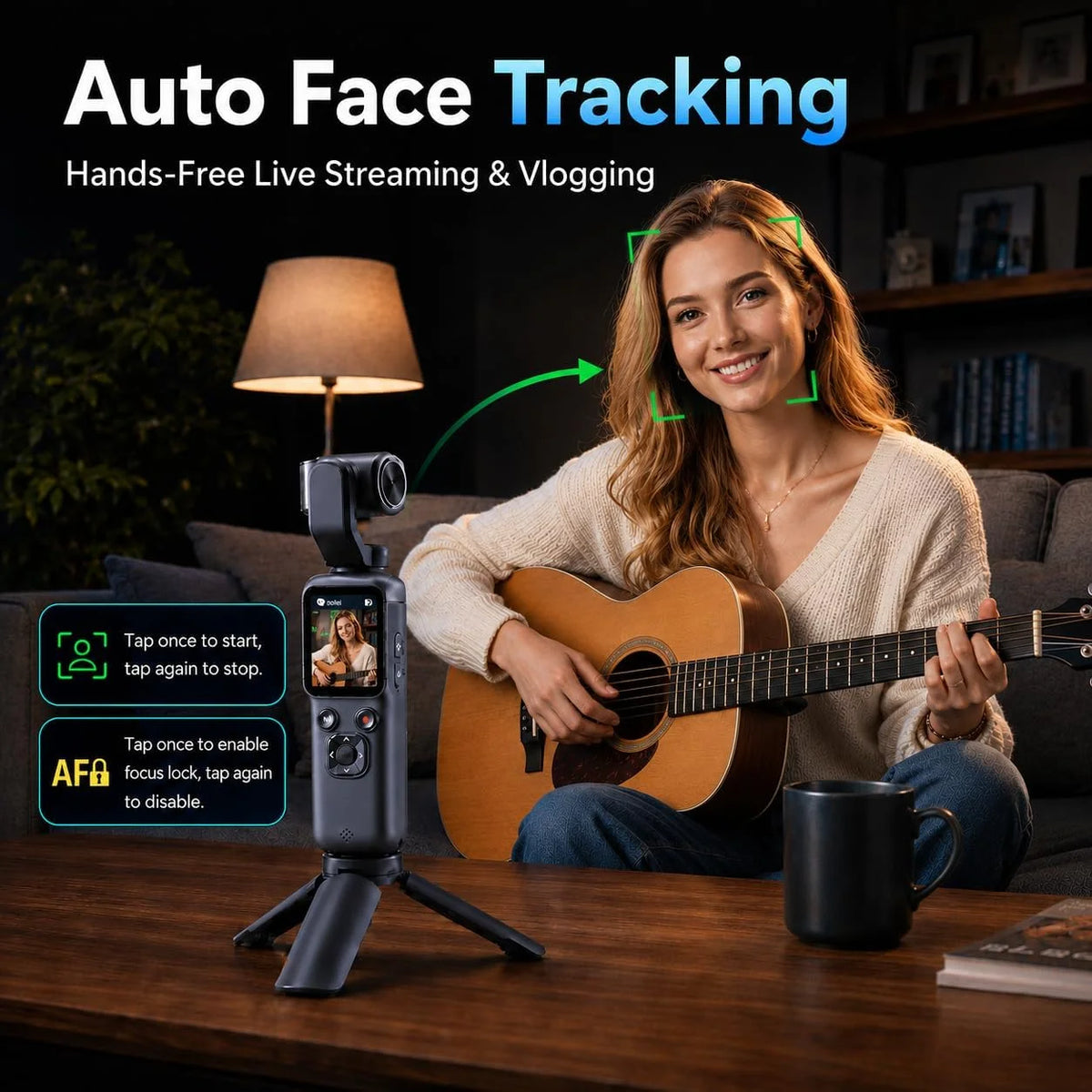 Kaysunlink 4K Pocket Vlogging Camera With Autofocus Touch Screen