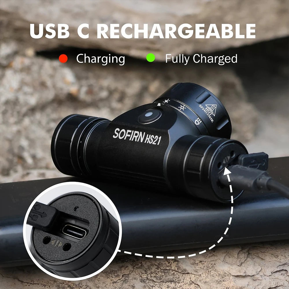 Sofirn HS21 Rechargeable LED Headlamp With Infrared Switch