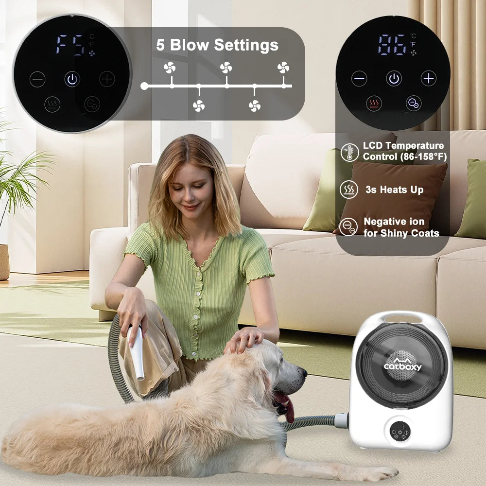 Professional Pet Grooming Vacuum And Air Blower System