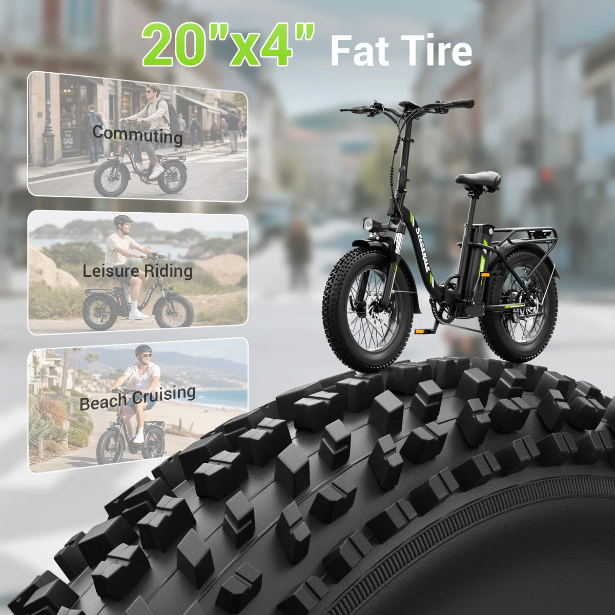 Eilleo Spacewalk Foldable Electric Bike With Removable Battery