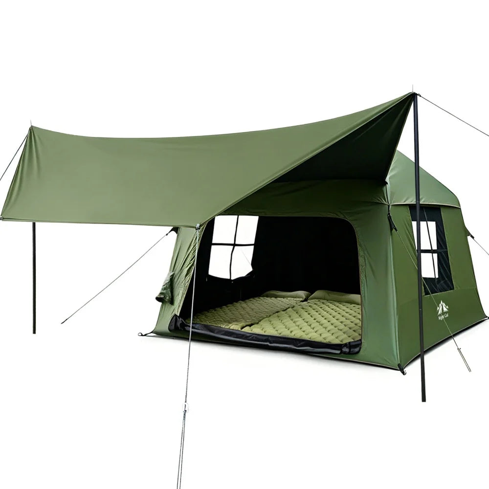 Night Cat Quick Setup Inflatable Camping Tent With Awning
