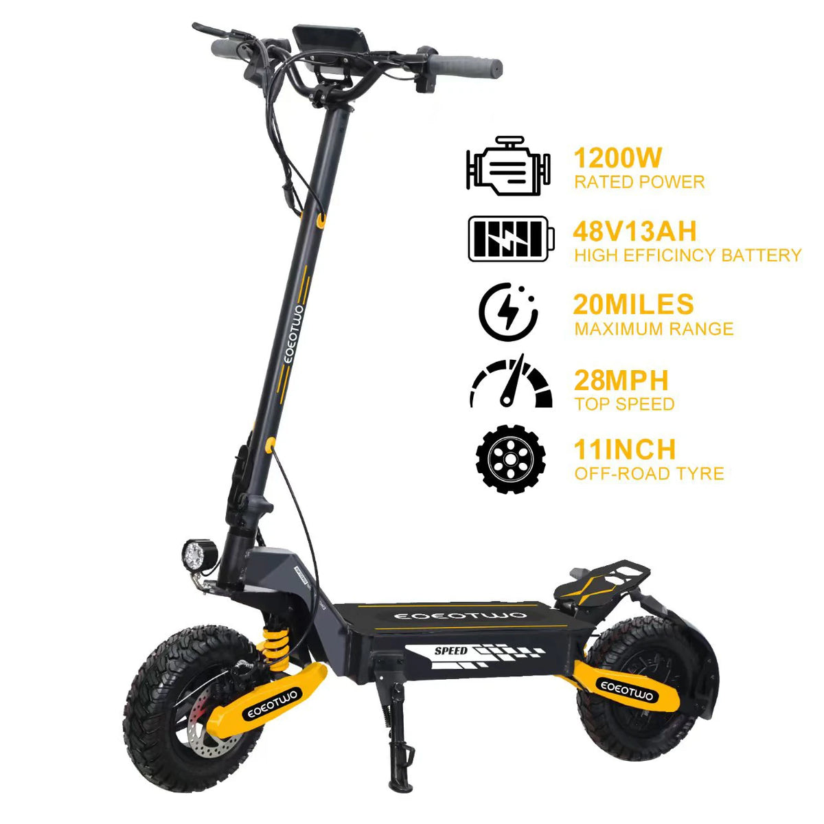 EOEOTWO GT06 Foldable Electric Scooter For Adults With Dual Suspension