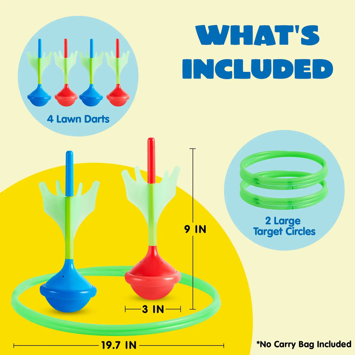 Joyfy Glow In The Dark Lawn Darts Family Game Sets