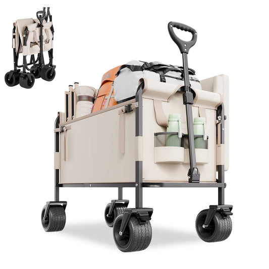 Collapsible Utility Wagon With Adjustable Handle And Bench Conversion