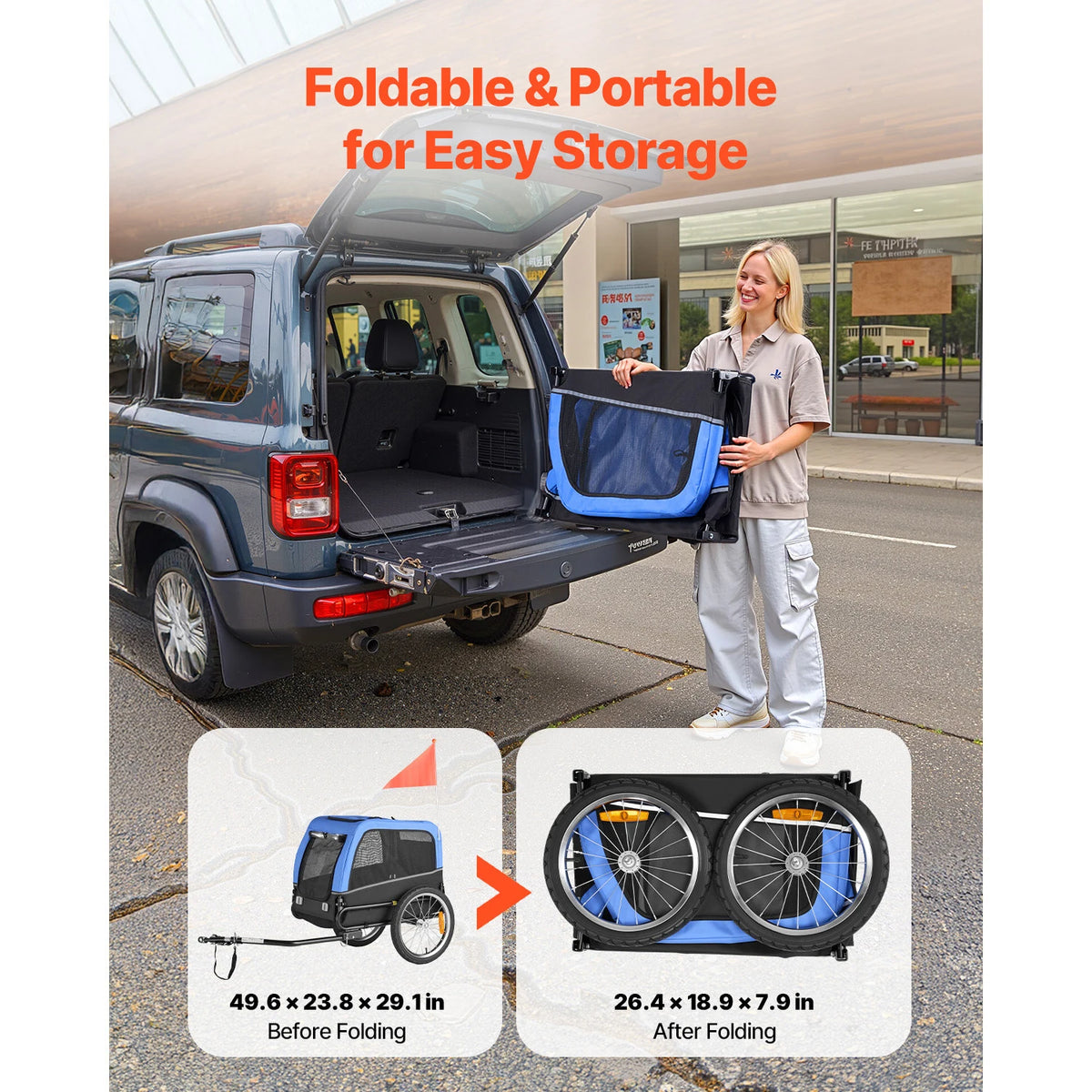 Durable Dog Bike Trailer Quick Release Coupler Secure Pet Cart
