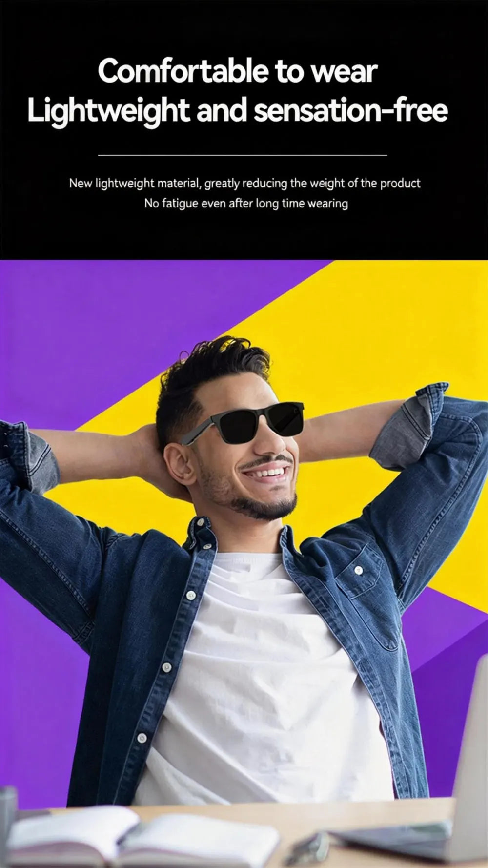 2026 AI Shooting Smart Glasses Video Recorder Voice Assistant Music Bluetooth Connectivity Anti Blue-Light D11 Plus Sunglasses