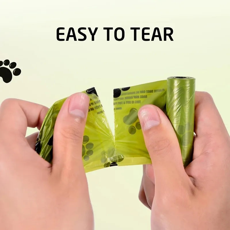 Premium Extra Thick Leak Proof Paw Print Dog Poop Bags