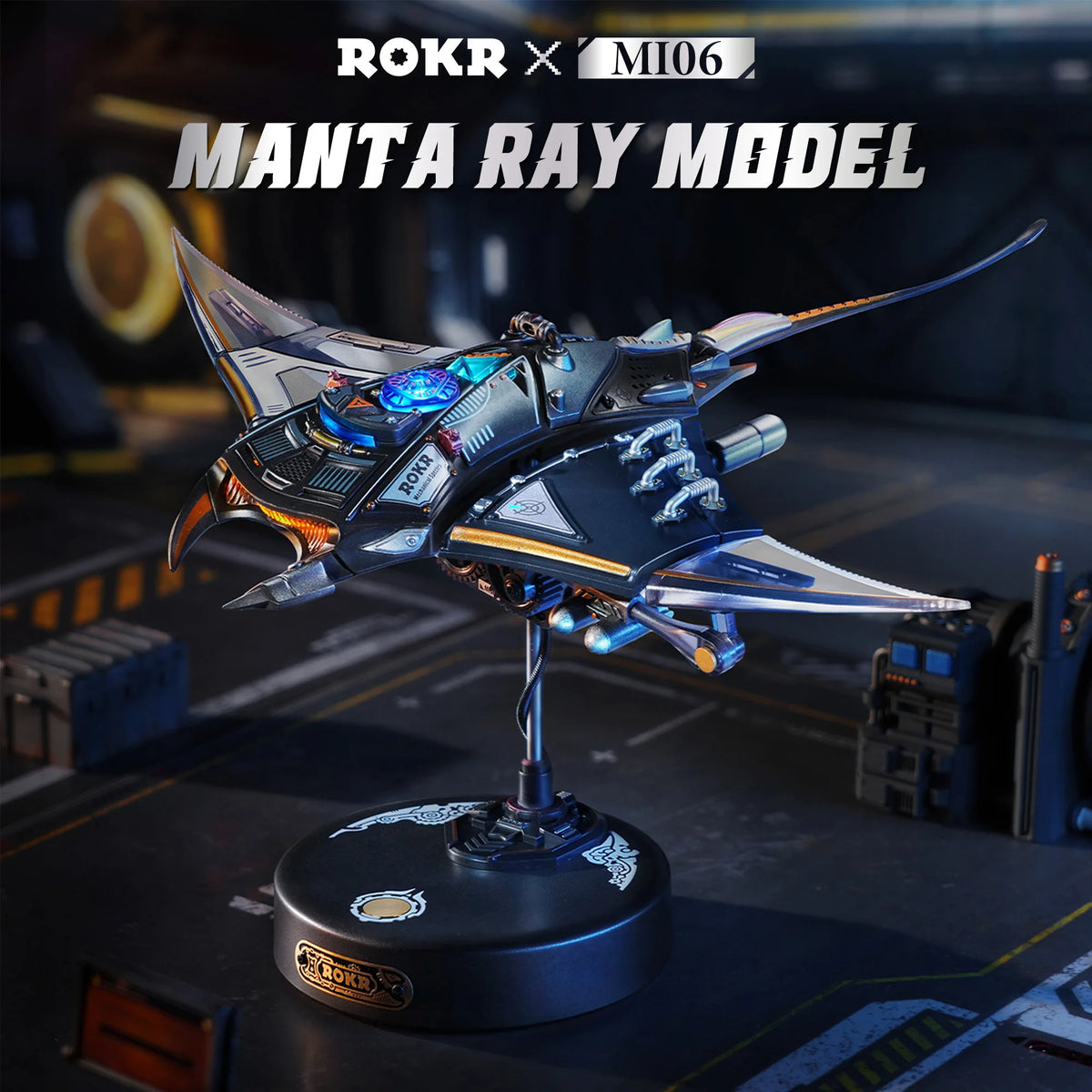 ROKR Mechanical Manta Ray 3D Metal Puzzle Dynamic Animal Model