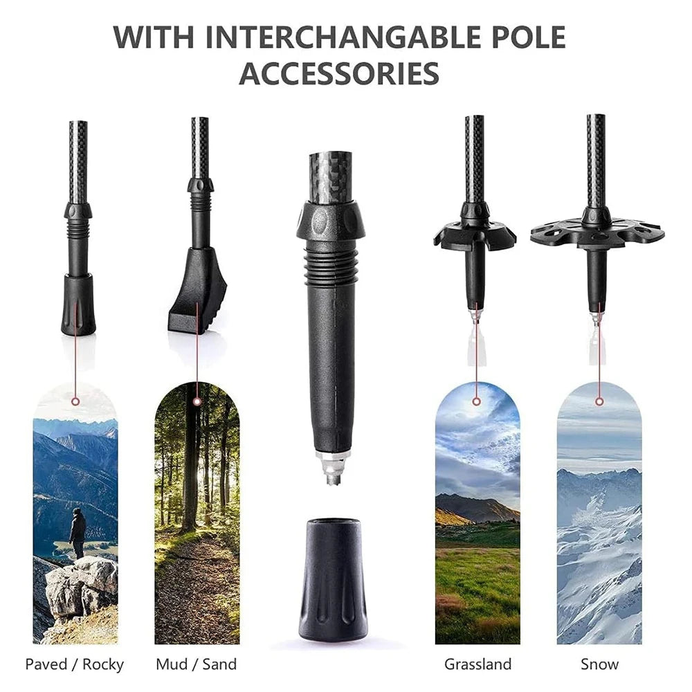 Naturehike Ultralight Carbon Fiber Trekking Poles For Lightweight Outdoor Gear