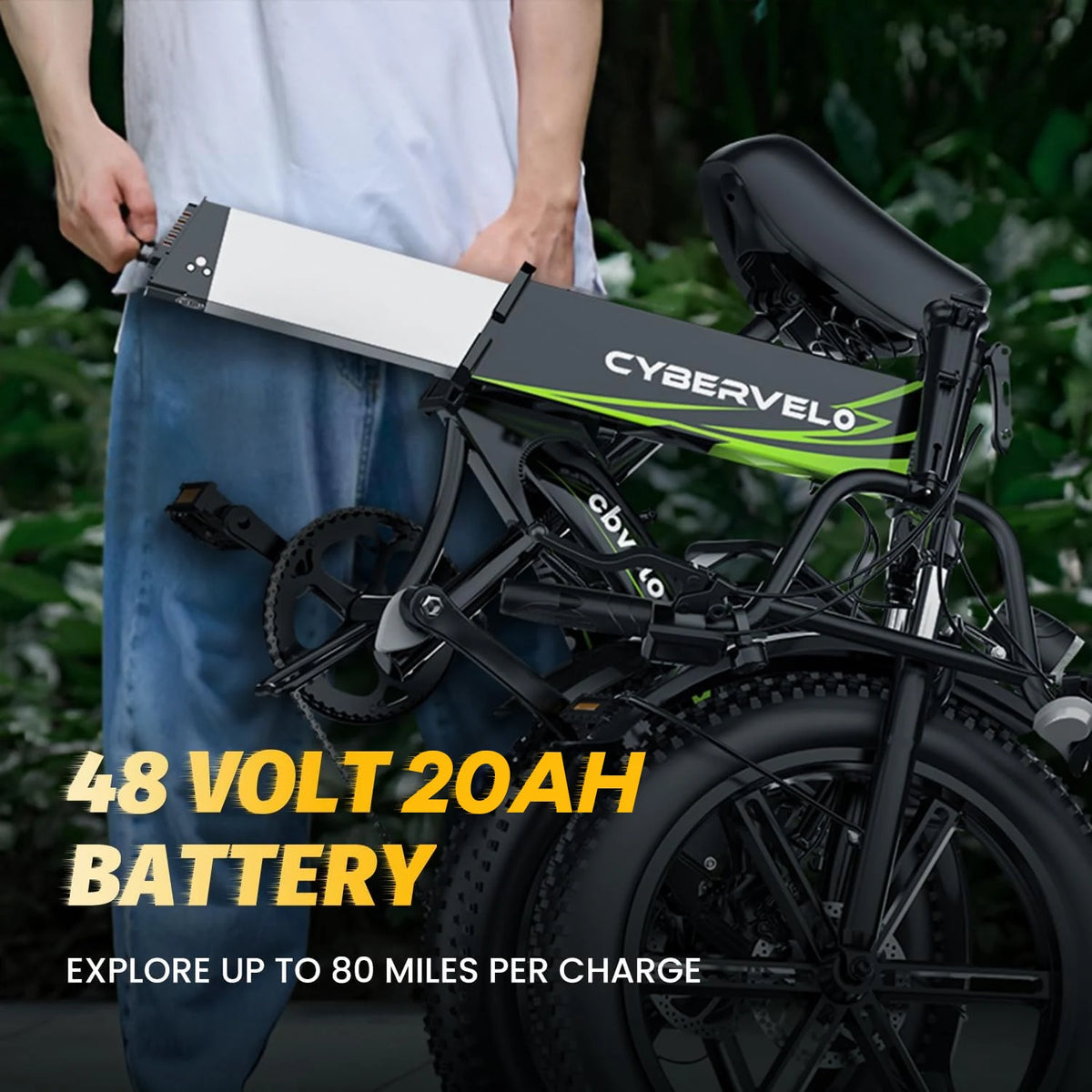 CBVELO EK5 Foldable Electric Mountain Bike With Long Range Battery