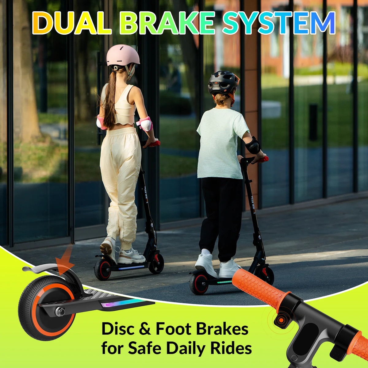 5TH WHEEL Kids Foldable Electric Scooter With 130W Motor