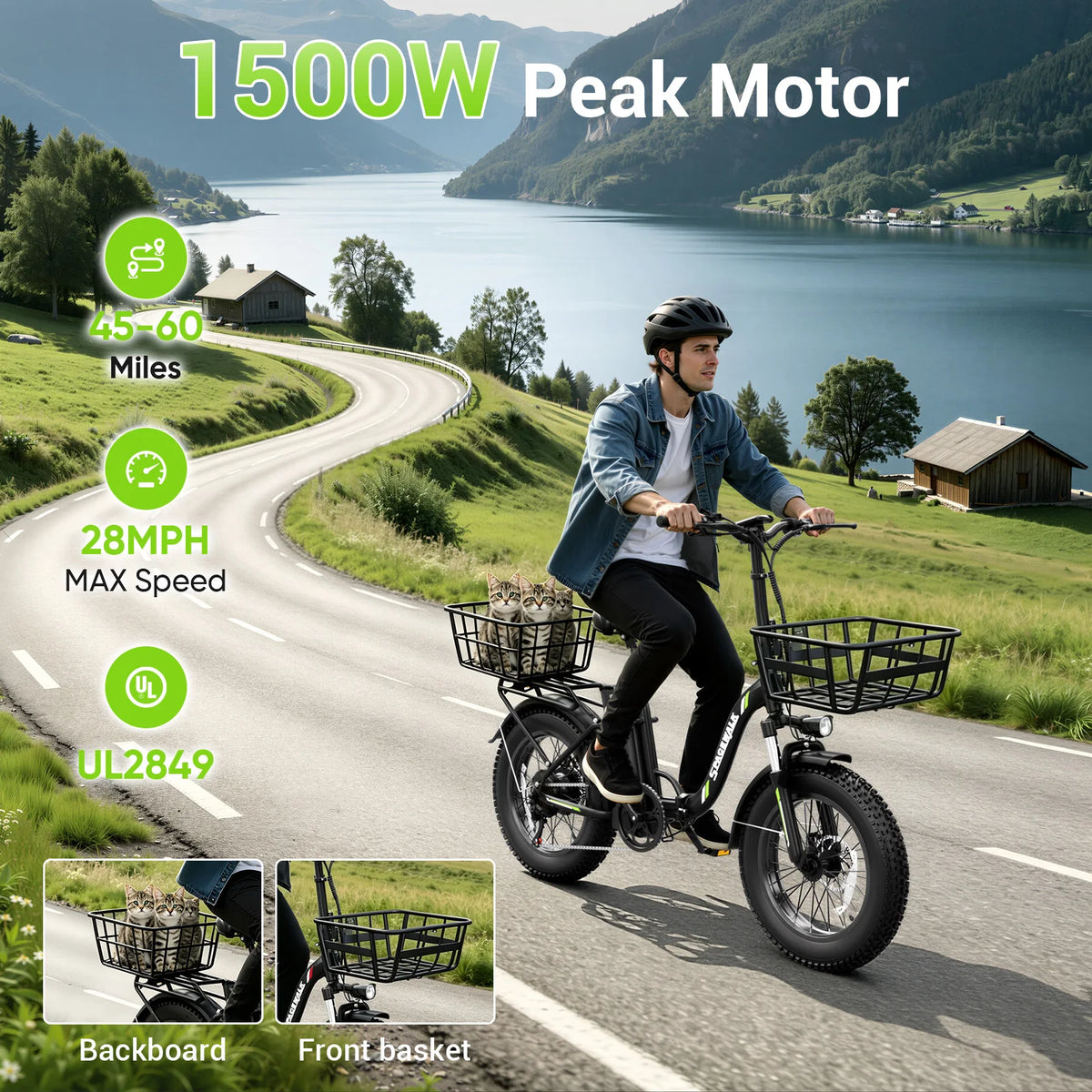 Eilleo Spacewalk Foldable Electric Bike With Removable Battery