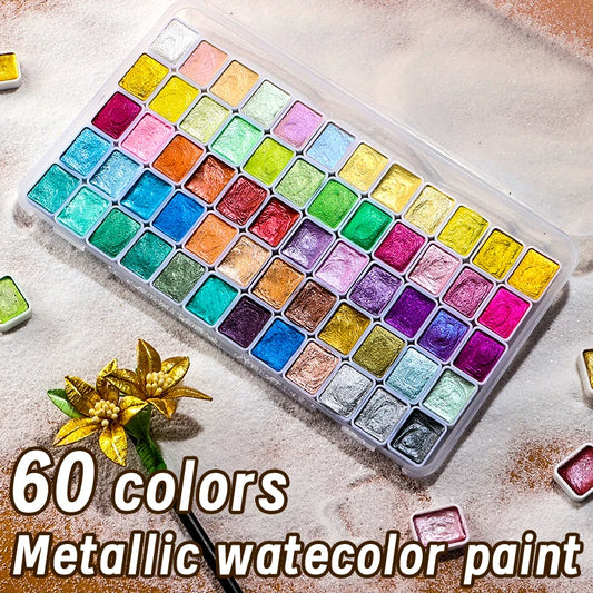 Magritte Professional Metallic Watercolor Paint Art Kit