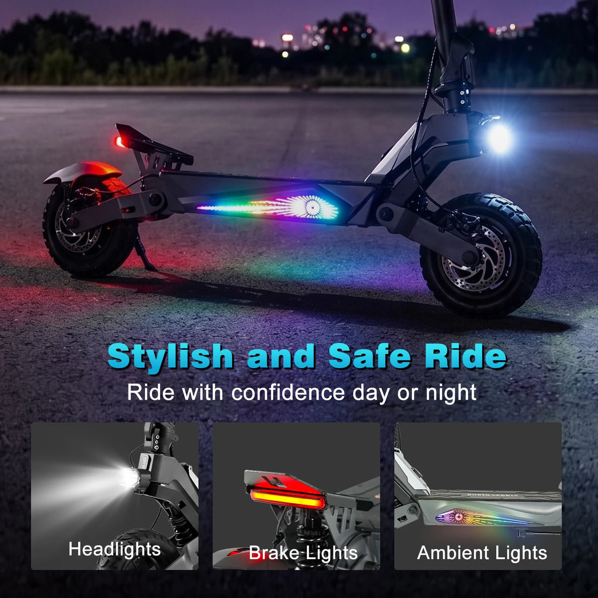 BIkydom Foldable Electric Scooter For Adults With Long Range Battery