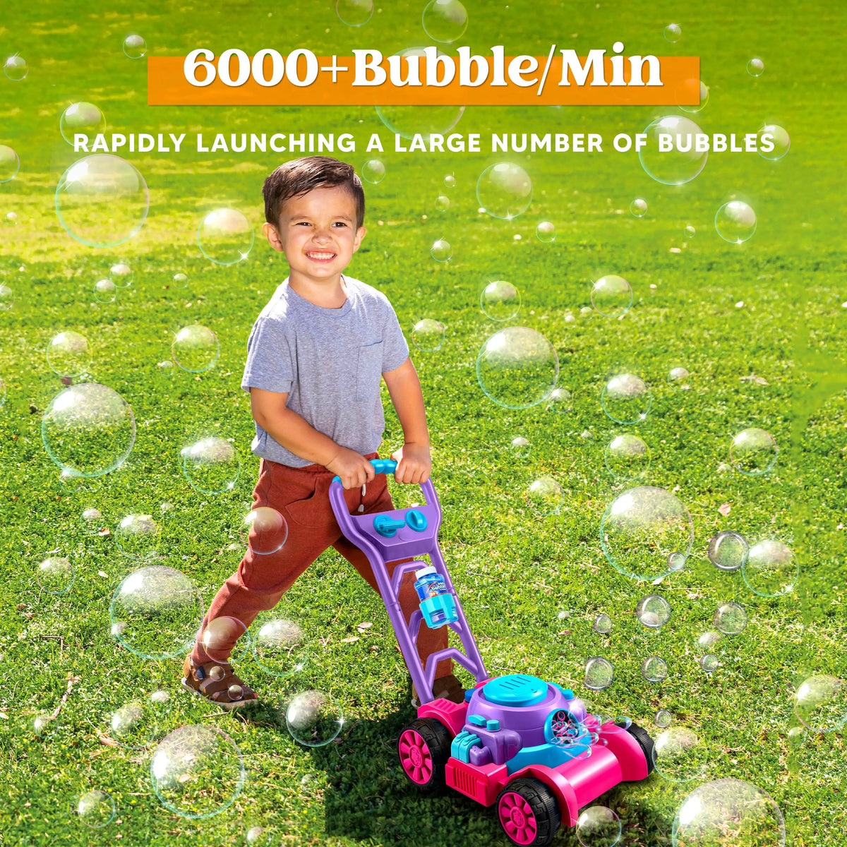 Joyfy Bubble Lawn Mower Outdoor Bubble Machine For Kids