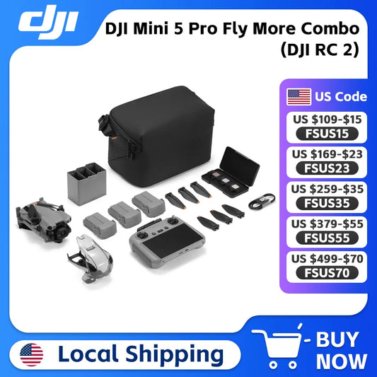 DJI Mini 5 Pro Fly More Combo With Camera Controller 4K Drone