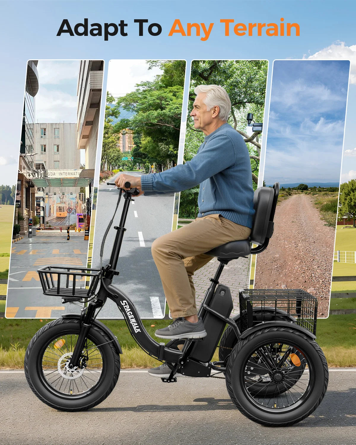 Spacewalk 1200W Electric Trike With 60 Mile Range
