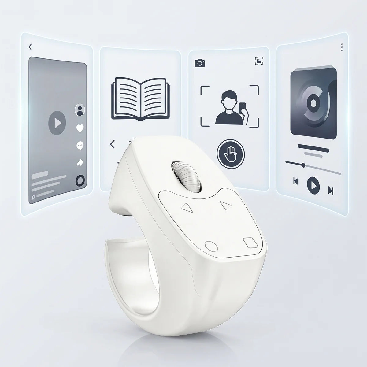 Ergonomic Bluetooth Wearable Ring Remote Control For Handheld Devices