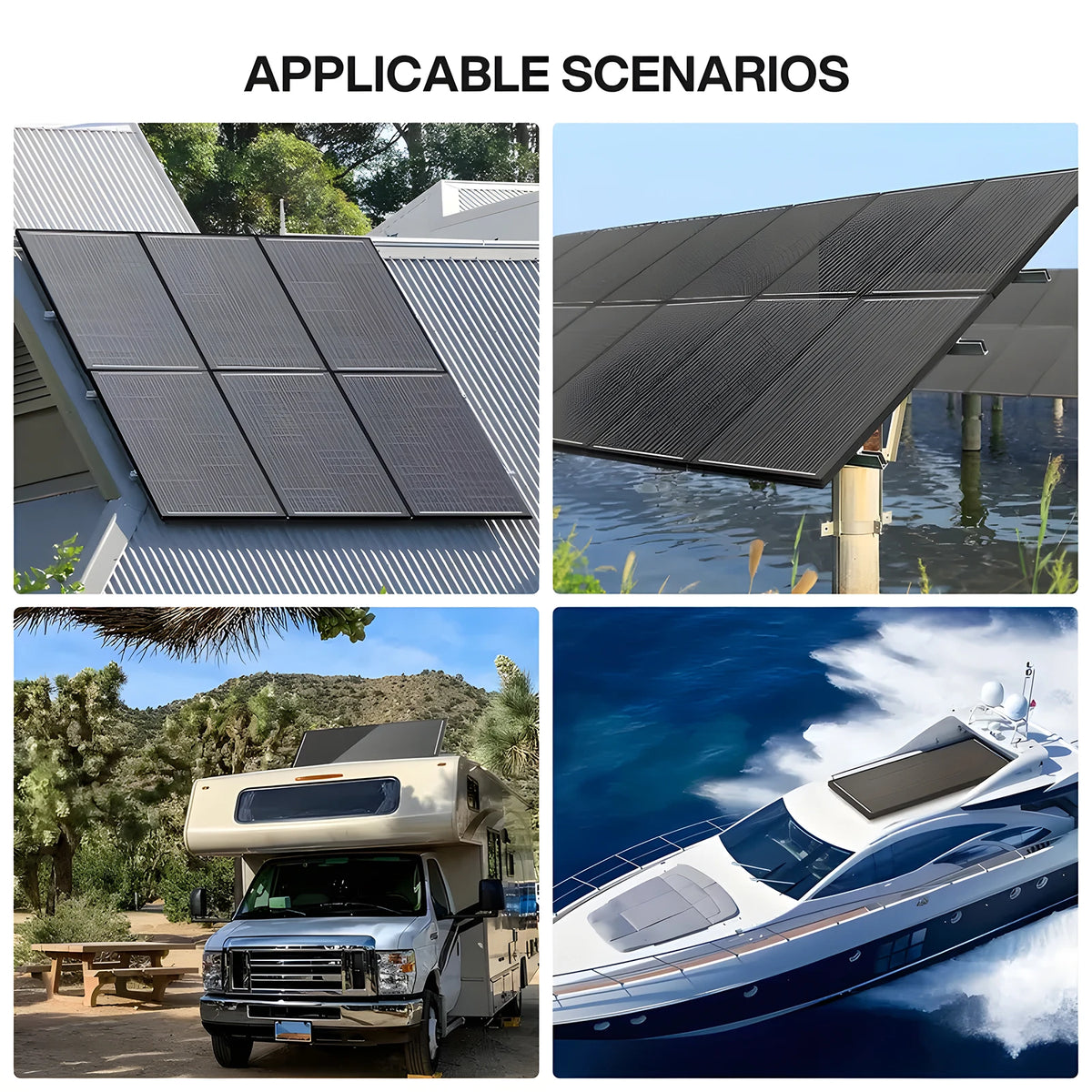 Rvpozwer Monocrystalline Solar Panel for RV and Off Grid Power