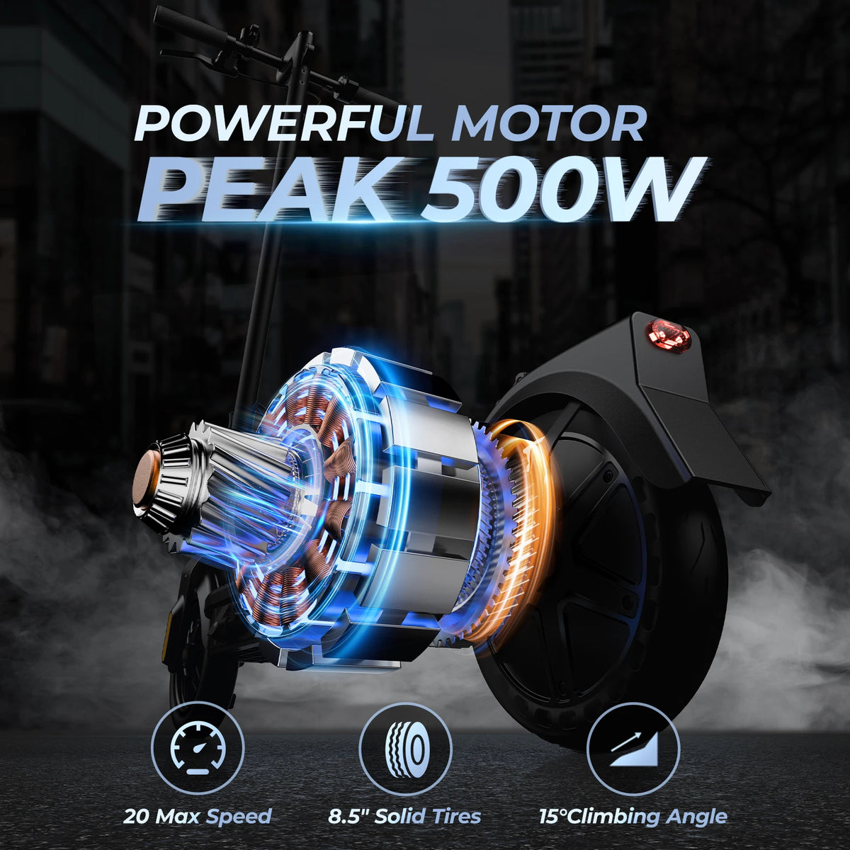 HeroPick Foldable Electric Scooter With Dual Suspension And Fast Charging