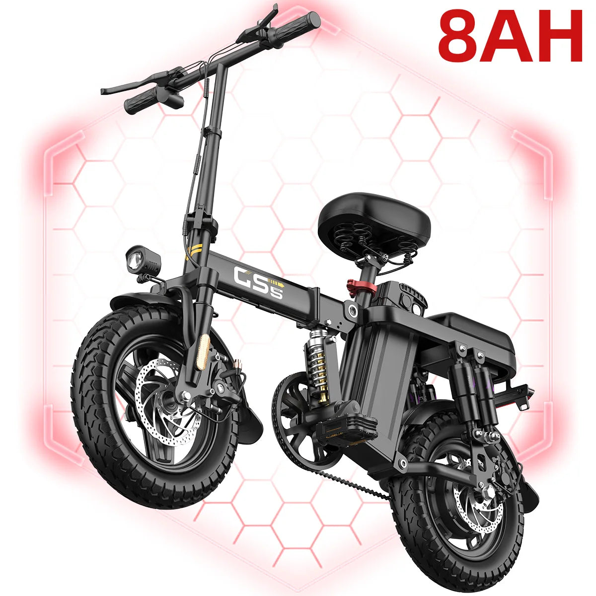 UPlee GS5 500W Folding Electric Bike With Dual Disc Brakes