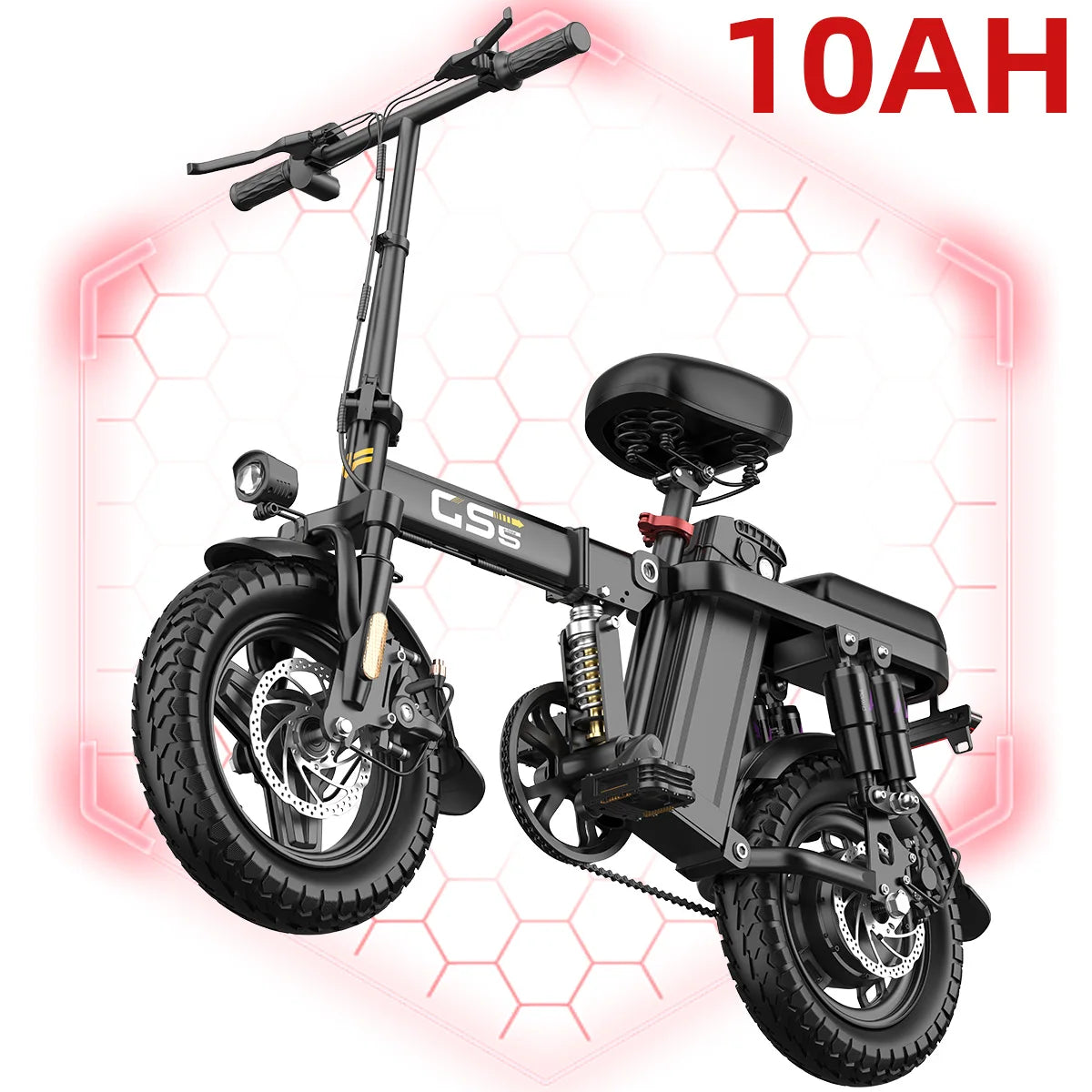 UPlee GS5 500W Folding Electric Bike With Dual Disc Brakes
