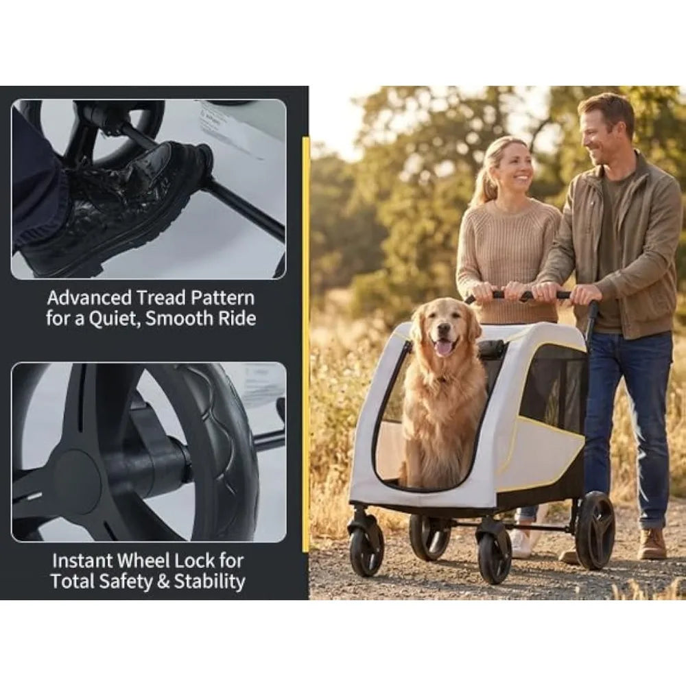 Garvee Foldable Breathable Pet Stroller for Dogs and Cats