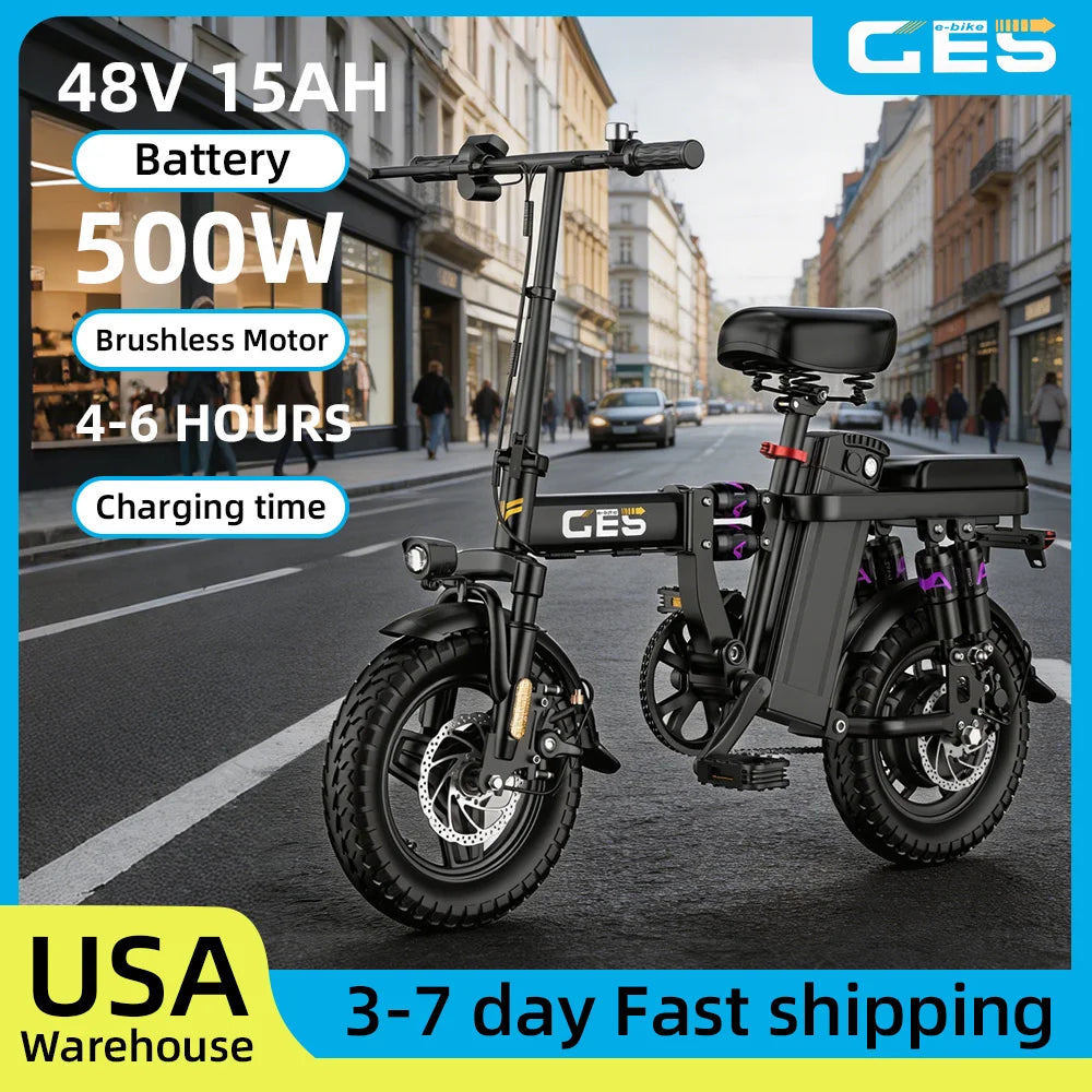 UPlee GE5 Folding Electric Bike With Extended Riding Range