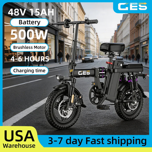UPlee GE5 Folding Electric Bike With Extended Riding Range