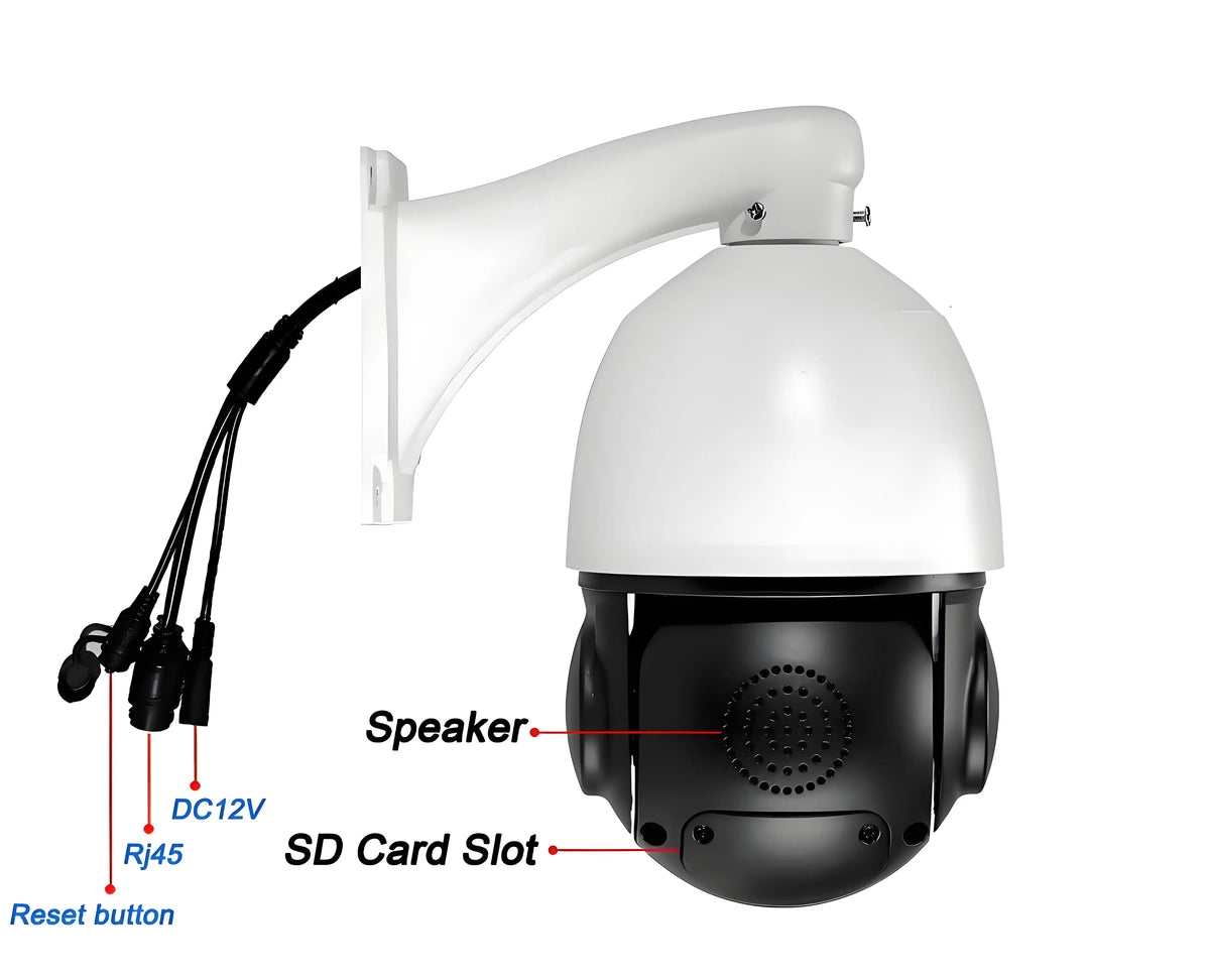 Laser Infrared Full Color Auto Tracking Cruise Real-Time 25fps 8MP 4K 90X Optical Zoom 360° Onvif POE PTZ IP Surveillance Speed Dome Camera