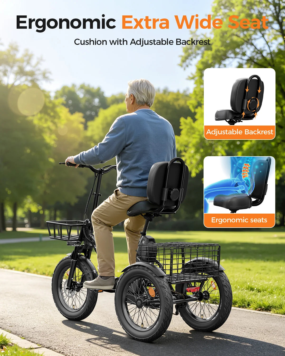 Spacewalk 1200W Electric Trike With 60 Mile Range