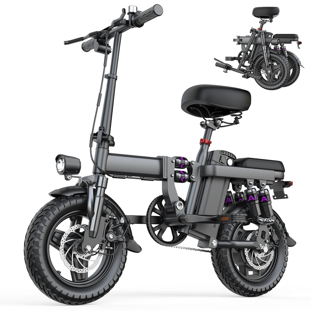 UPlee GE5 Folding Electric Bike With Extended Riding Range