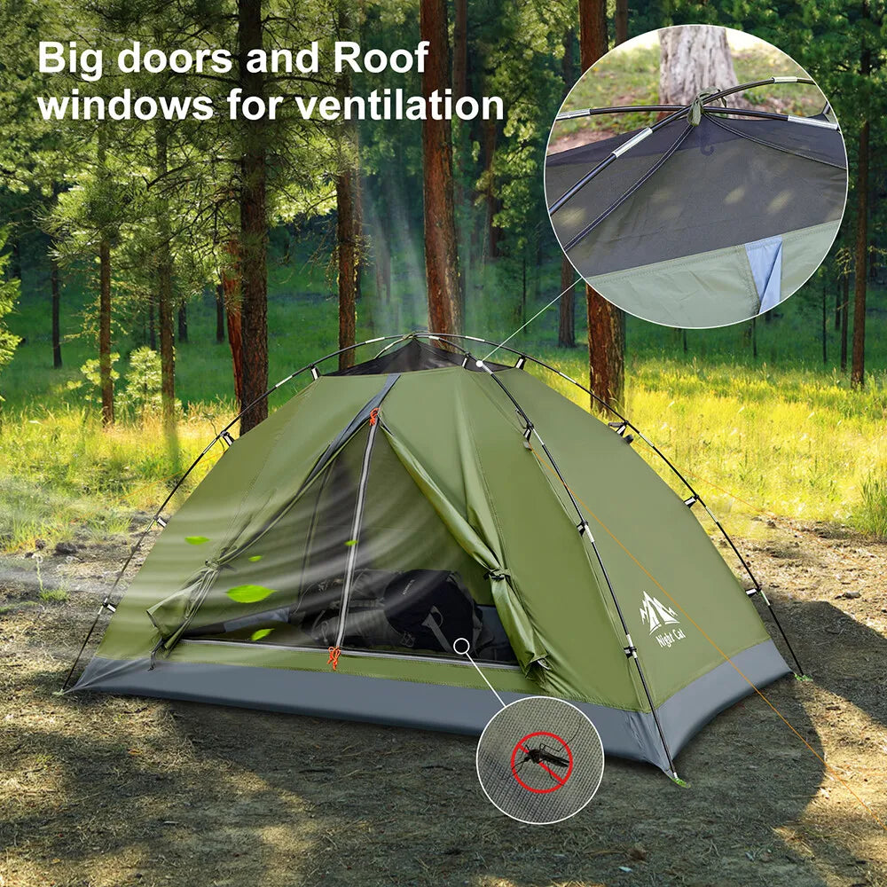 Night Cat Single Layer Backpacking And Camping Tent