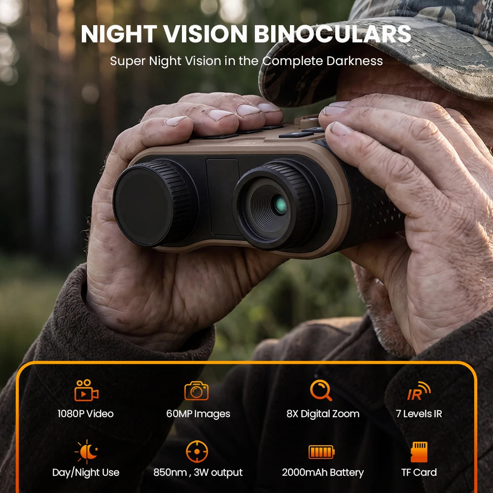 GTMEDIA V6 8X Digital Zoom Night Vision Head Mounted Goggles