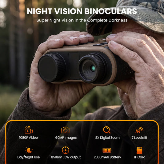 GTMEDIA V6 8X Digital Zoom Night Vision Head Mounted Goggles
