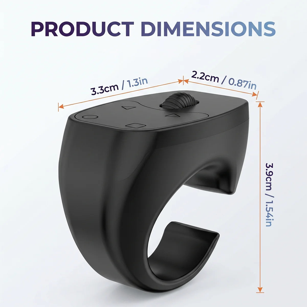 Ergonomic Bluetooth Wearable Ring Remote Control For Handheld Devices
