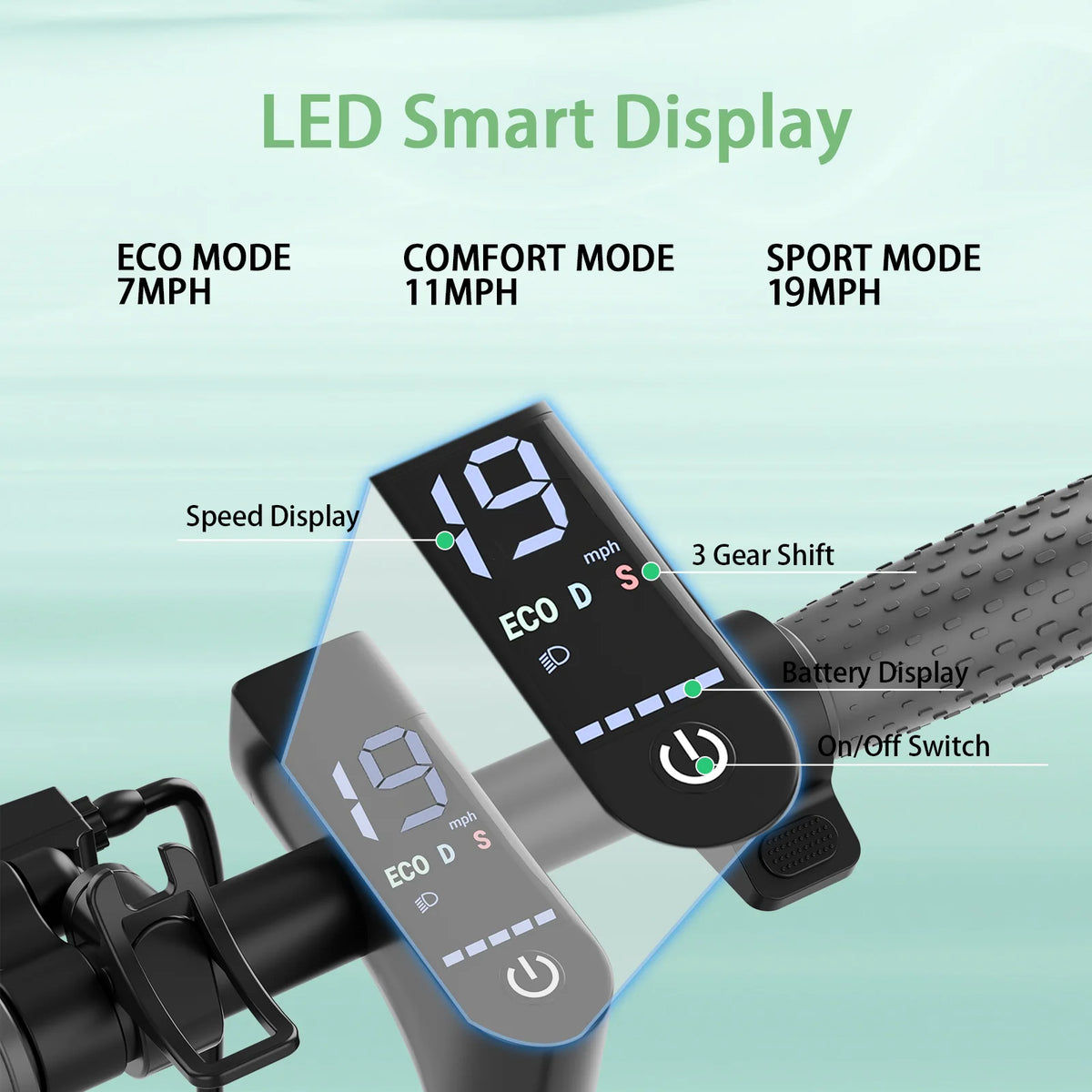 HEZZO Adult Folding Electric Scooter With 350W Motor