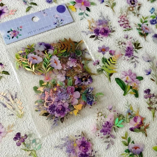 Vintage Floral Plant Stickers for Scrapbooking Journals and DIY Crafts