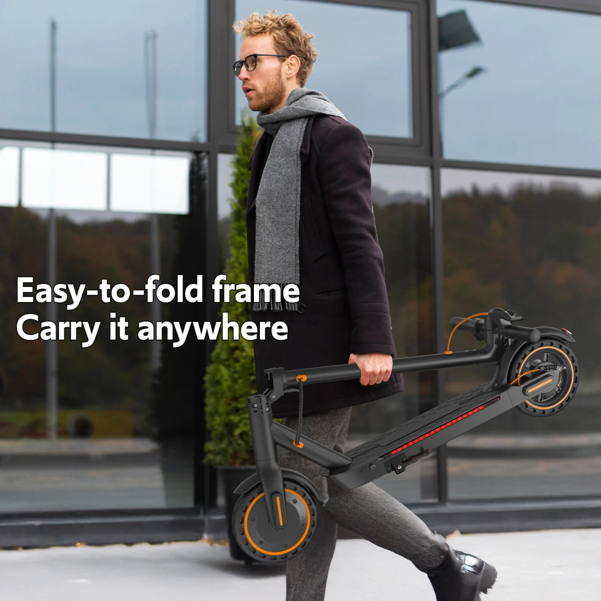 Osboo Folding Electric Scooter With 550W Motor And Dual Brakes