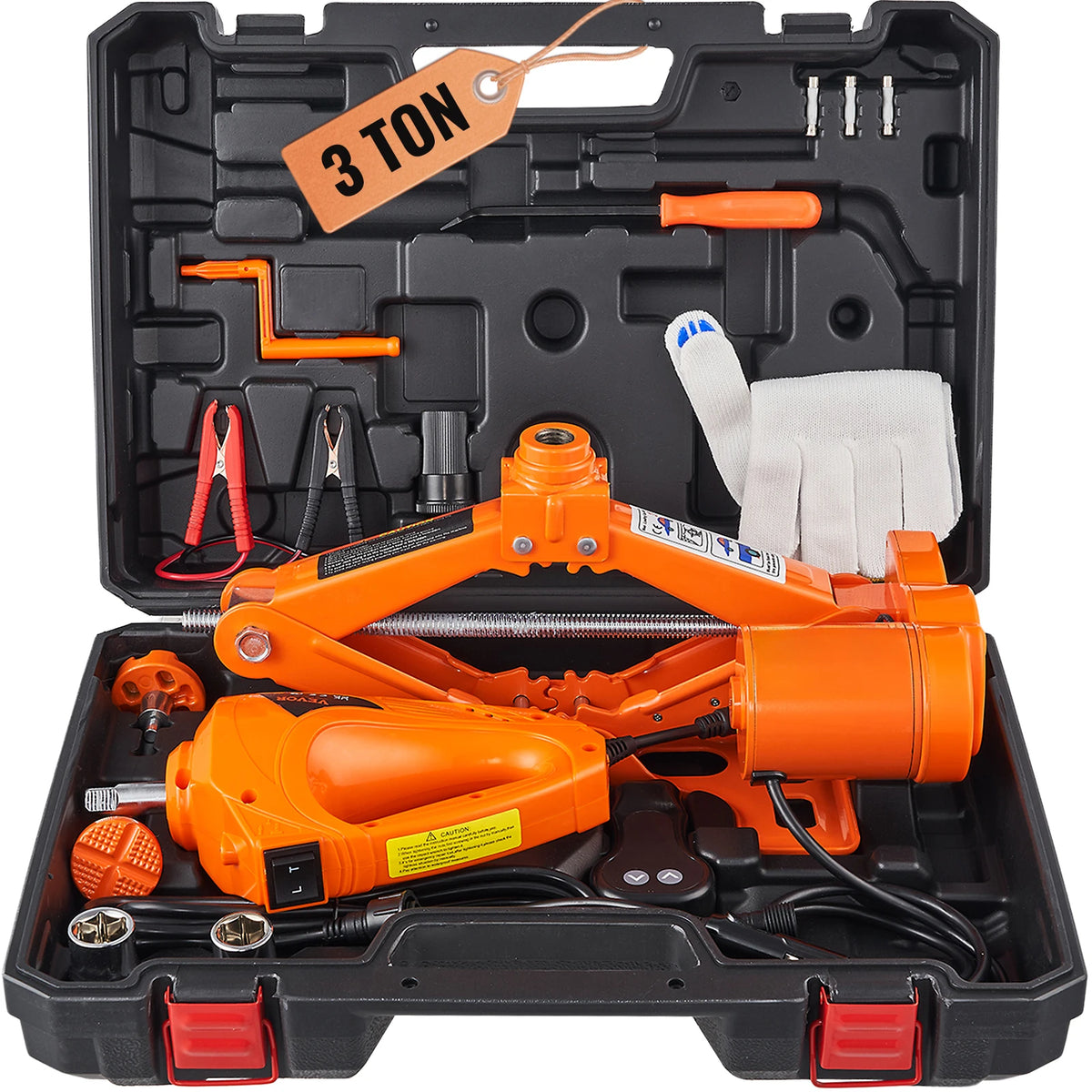 SucceBuy Electric Scissor Car Jack Kit With Impact Wrench For Tire Changes