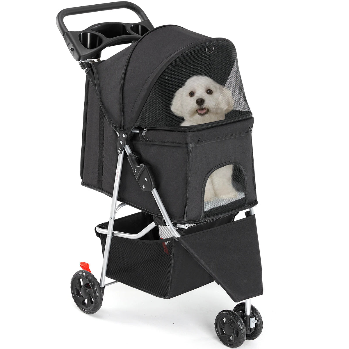Dumos Foldable Pet Stroller For Small Dogs And Cats