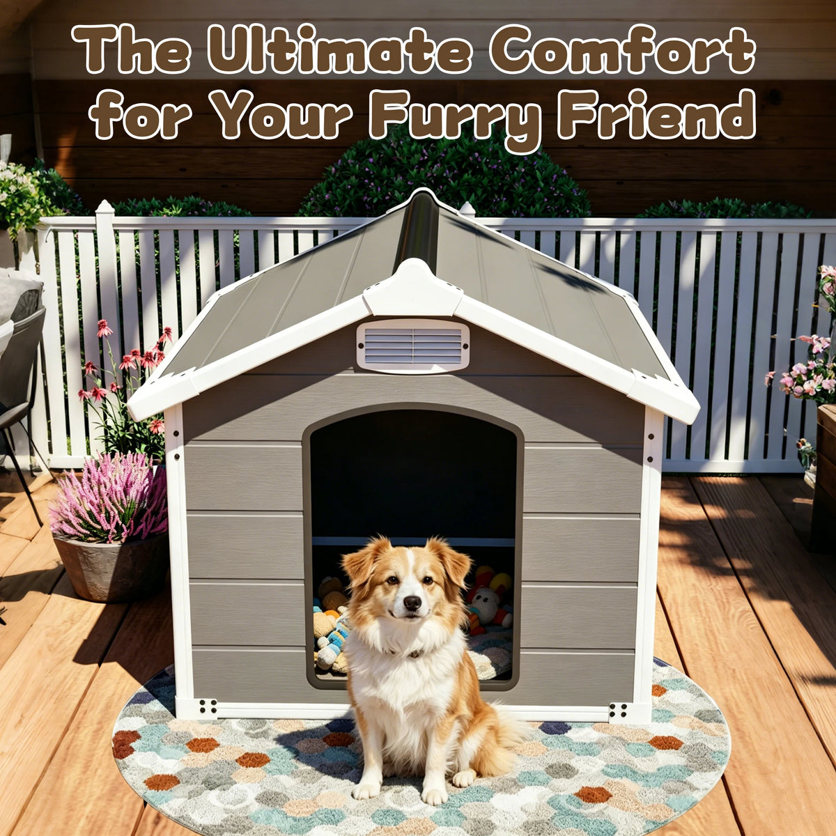 Heavy Duty Waterproof Large Dog House For Indoor Outdoor Use