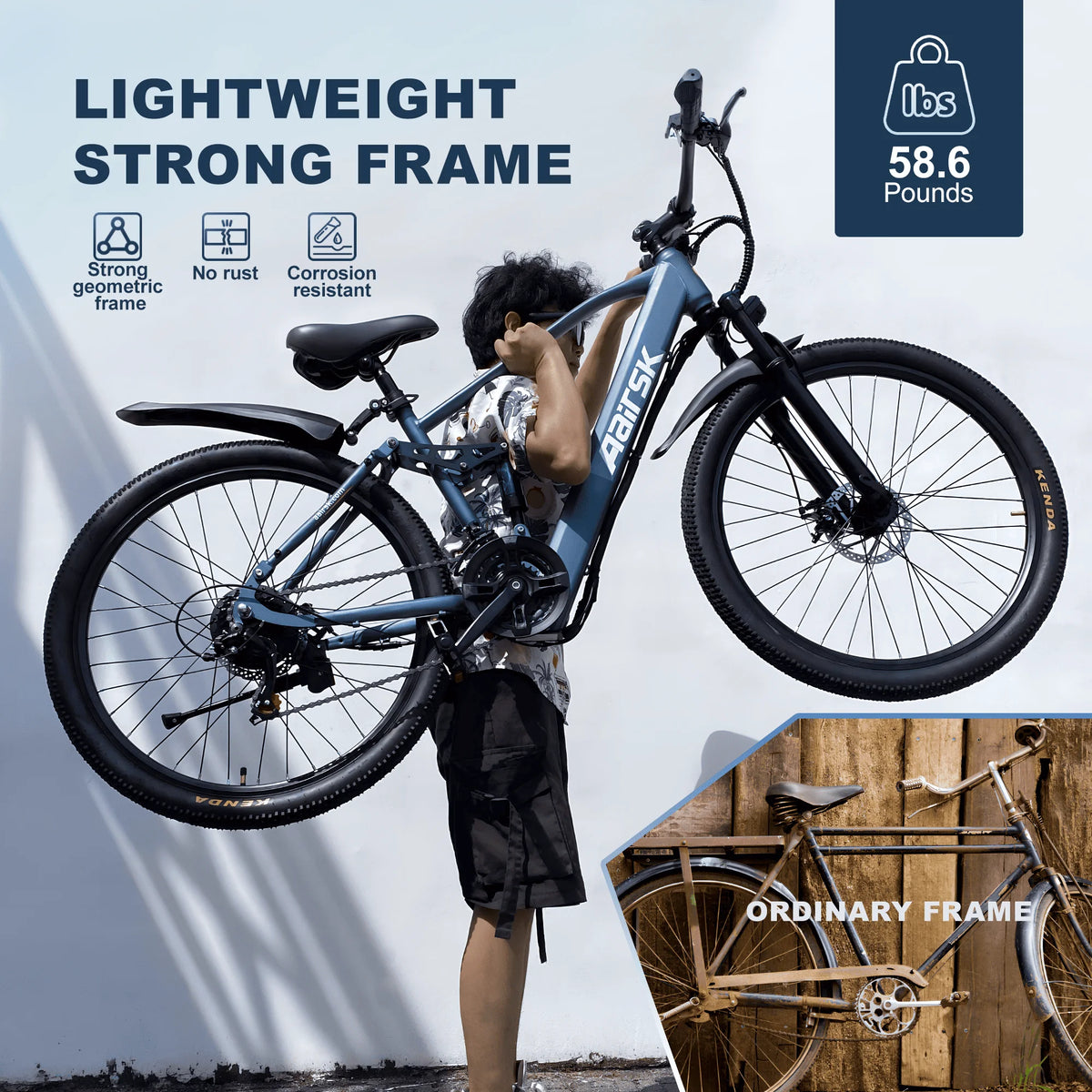 750W Electric Mountain And City Bike With Shimano 21 Speed