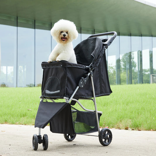 Dumos Foldable Pet Stroller For Small Dogs And Cats